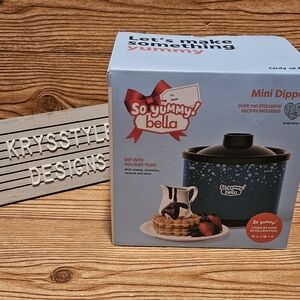 So Yummy Bella Mini Dipper Blue Fondue Dip Warmer